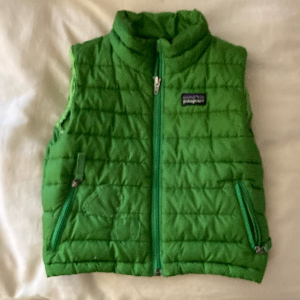 Patagonia Green Down Vest 18m - altered!